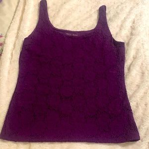 WHITE HOUSE BLACK MARKET Purple Tank Top